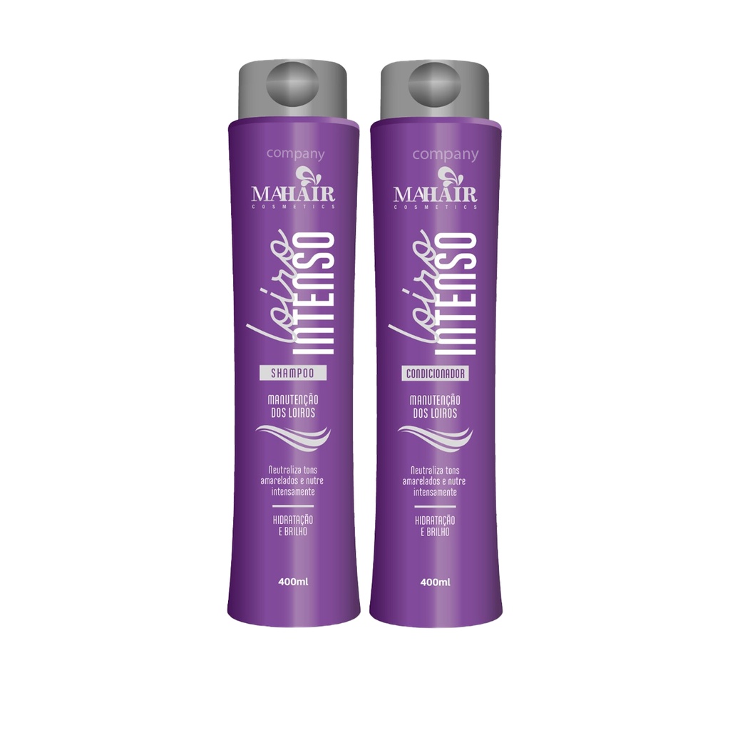 Shampoo e Condicionador Loiro Intenso Mahair Cosmetics 2 produtos em Oferta na Shopee