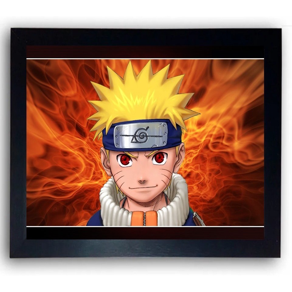 Quadro Naruto Shippuden Anime Poster Moldurado