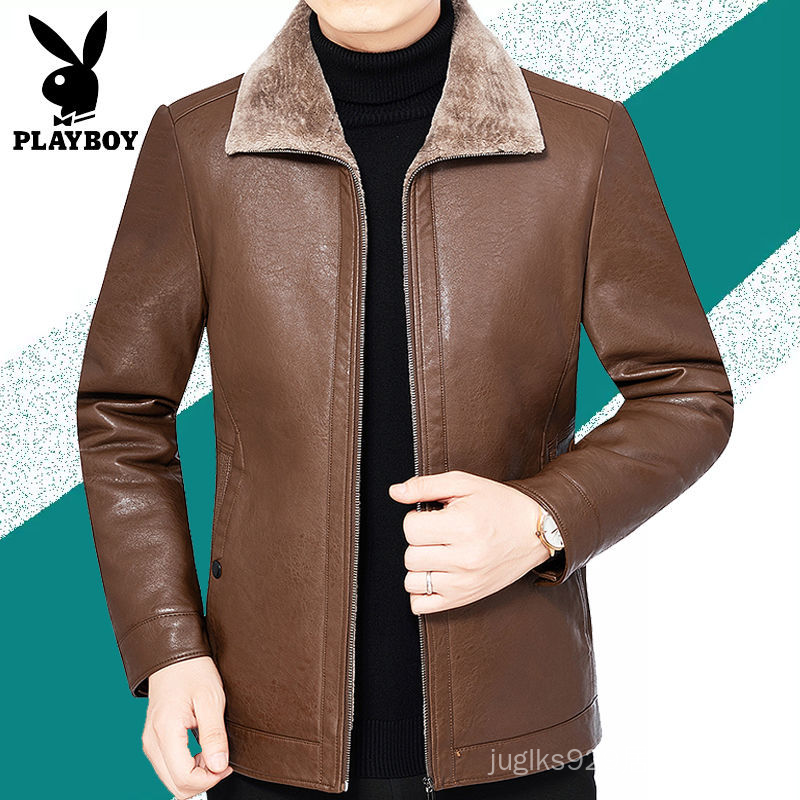 jaqueta de couro de ovelha masculina