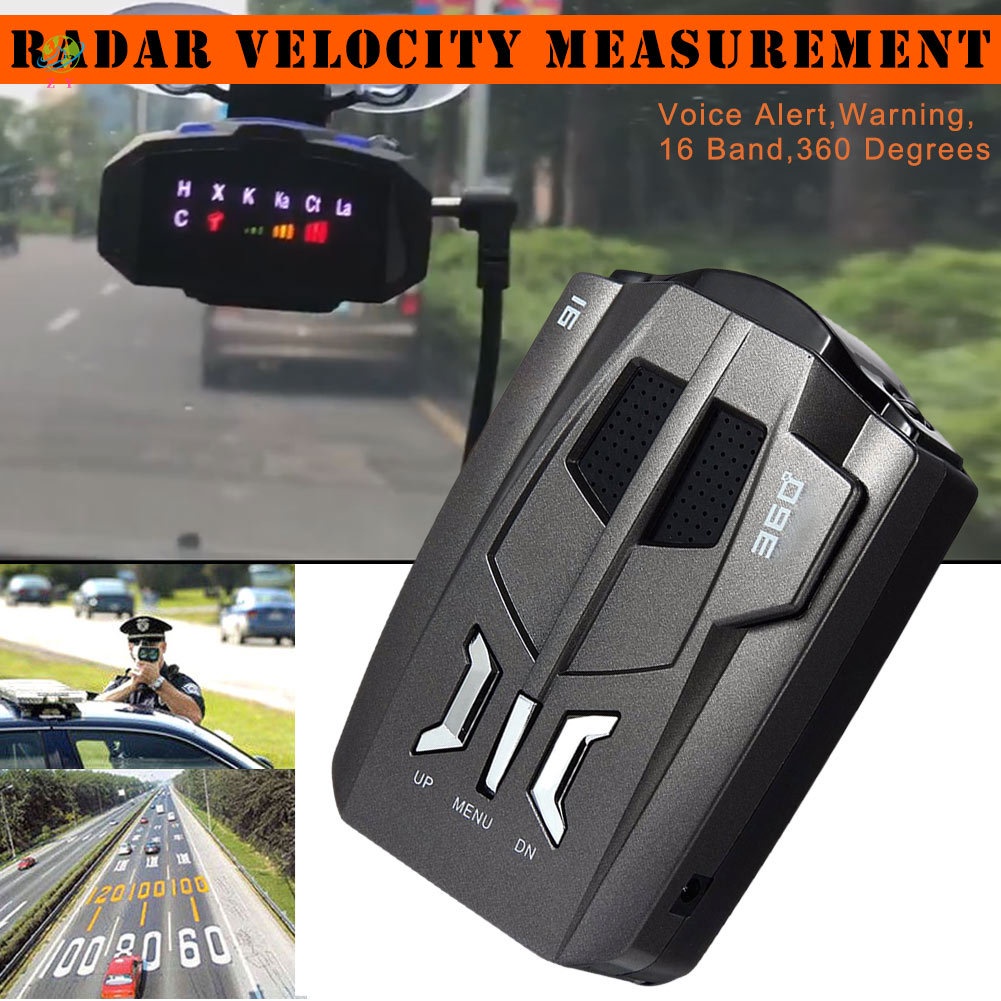 Compra online de Detector de radar de carro 360 graus 16 Banda LED Display  anti radar policial velocidade alerta de voz