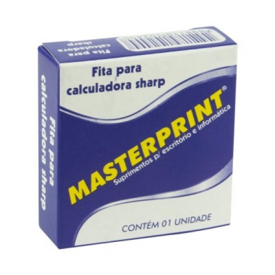 Fita P/ Calculadora Sharp Nylon P/V Masterprint PT C/ 12