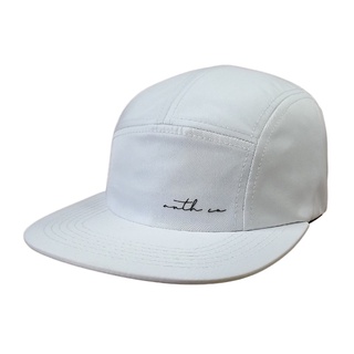 Bonés Anth Co Unissex 5 Panel Aba Reta Modelo Aberto Strapback Fita Preto ou Branco Para Ano Novo