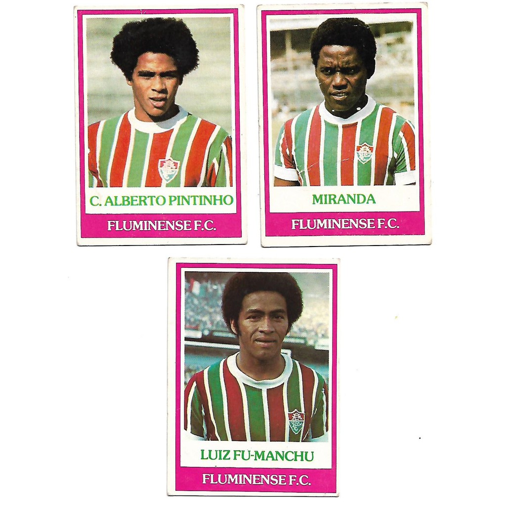 Lote Futebol Cards  Ping Pong Fluminense nº 124, 128, 133