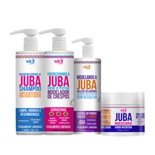 Kit Encrespando A Juba Com Shampoo Higienizando+ Geleia + Máscara Widi Care