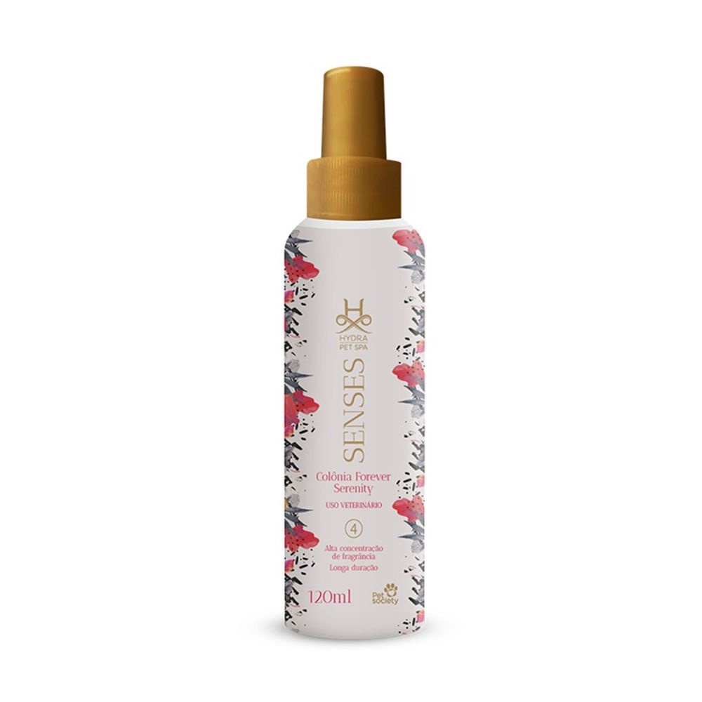 Colônia Pet Cachorro Gato Hydra Pet Spa Senses Forever Serenity Damasco 120mL