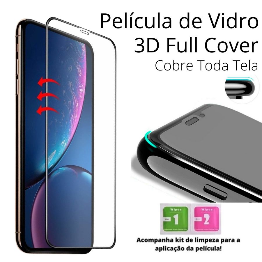 Película De Vidro 3d Full Cover Disponível Para Todos Iphone 6 7 Se