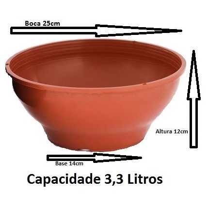 10 Vasos Plástico Cuia 24 de 3 Litros - Rosa Do Deserto, Orquídeas,  Samambaia Etc | Shopee Brasil