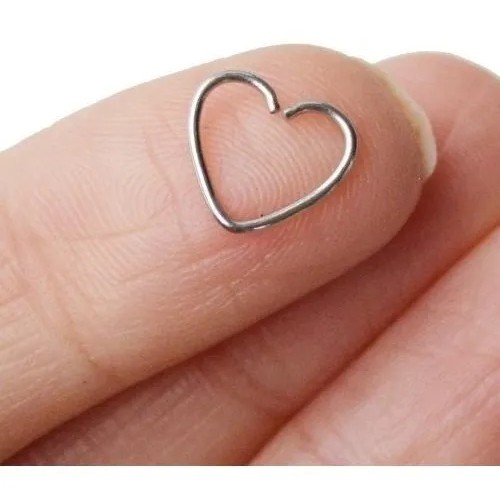 Piercing Orelha Daith Clips Coração Aço Cirúrgico prata Unissex não escurece pode molhar lóbulo Helix DOURADO LUXO Infantil masculino