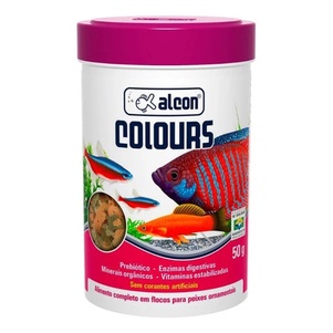 Ração Para Peixes Alcon Colours Flocos 50g