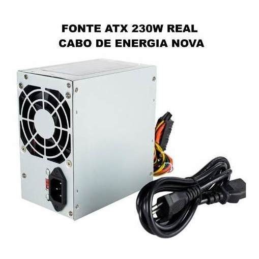 Fonte de alimentação para PC Brazil PC BPC-230 230W prata 115V/230V Com Cabo Energia