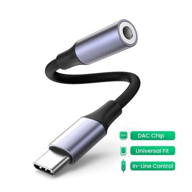 Adaptador de fone de ouvido compatível com Samsung  e Xiaomi usb Tipo C Para Jac
