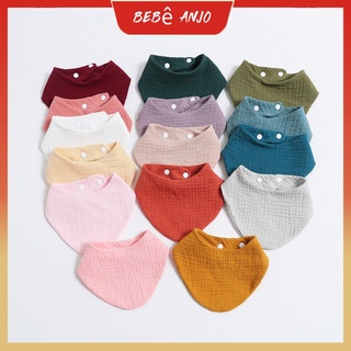 Babadores para bebês Algodão Orgânico Musselina Cachecol Bandana Arrotar com Snap Triângulo Gaze Absorver Água para Meninos Das Meninas