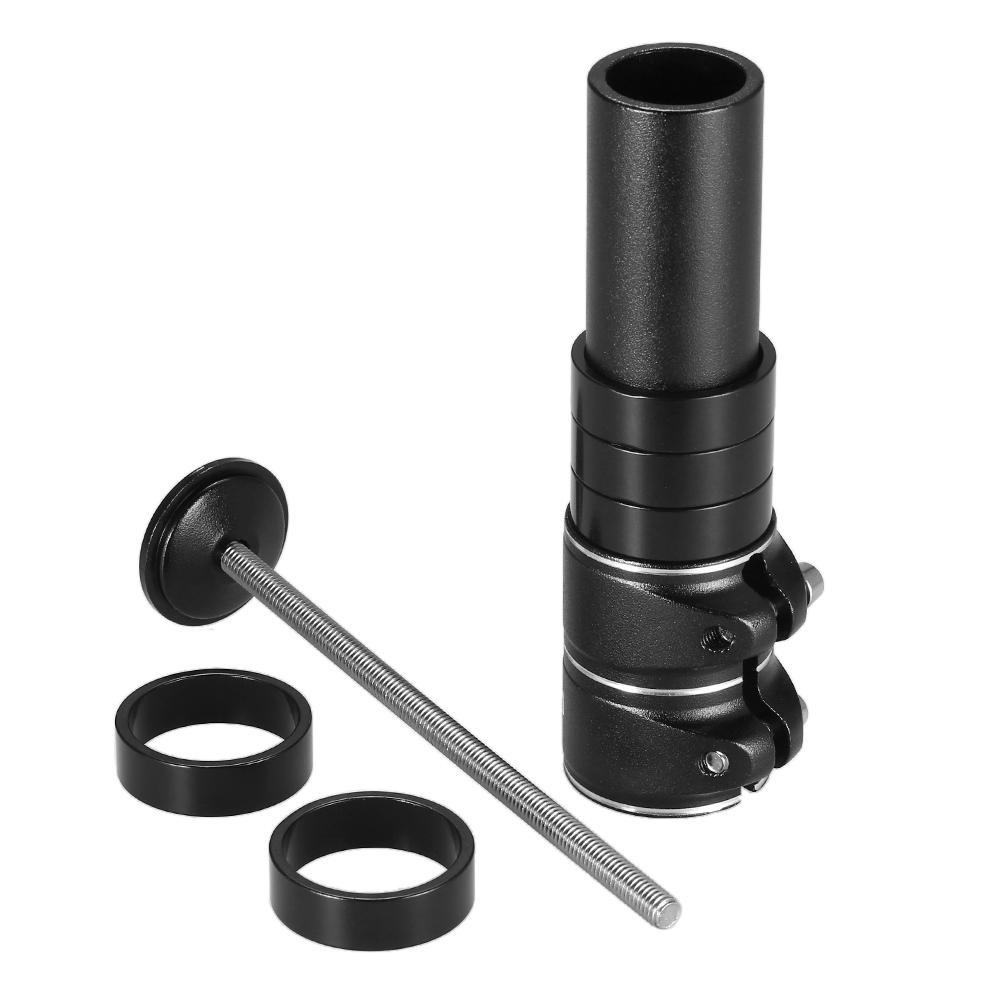 Extensor Prolongador Alongador 120mm Espaçador Suporte 28,6mm Mesa Guidão Bicicleta AheadSet Preto