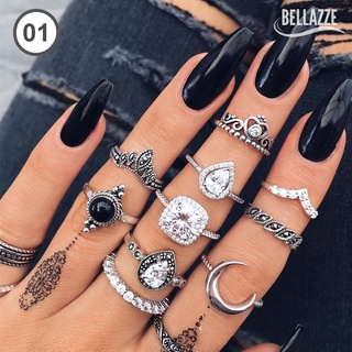 Conjunto de Anéis Femininos Variados Boho
