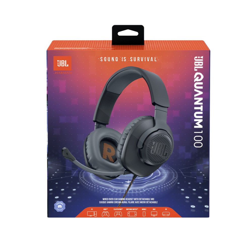 Headset Gamer Jbl Preto Quantum 100