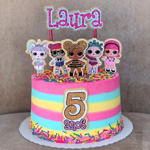 Topo de bolo LOL Surprise - Topper LOL - Personalizado em Oferta na Shopee