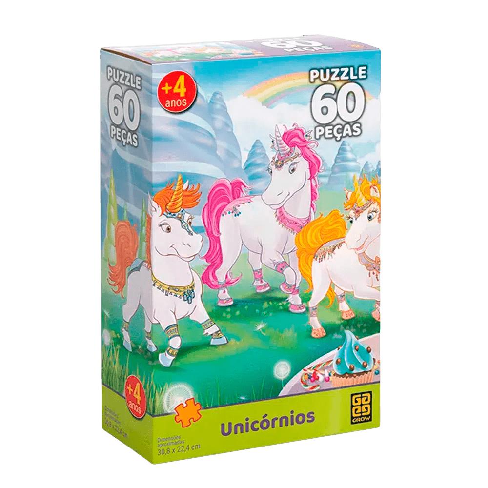 Puzzle 60 peças Unicórnios em Oferta na Shopee