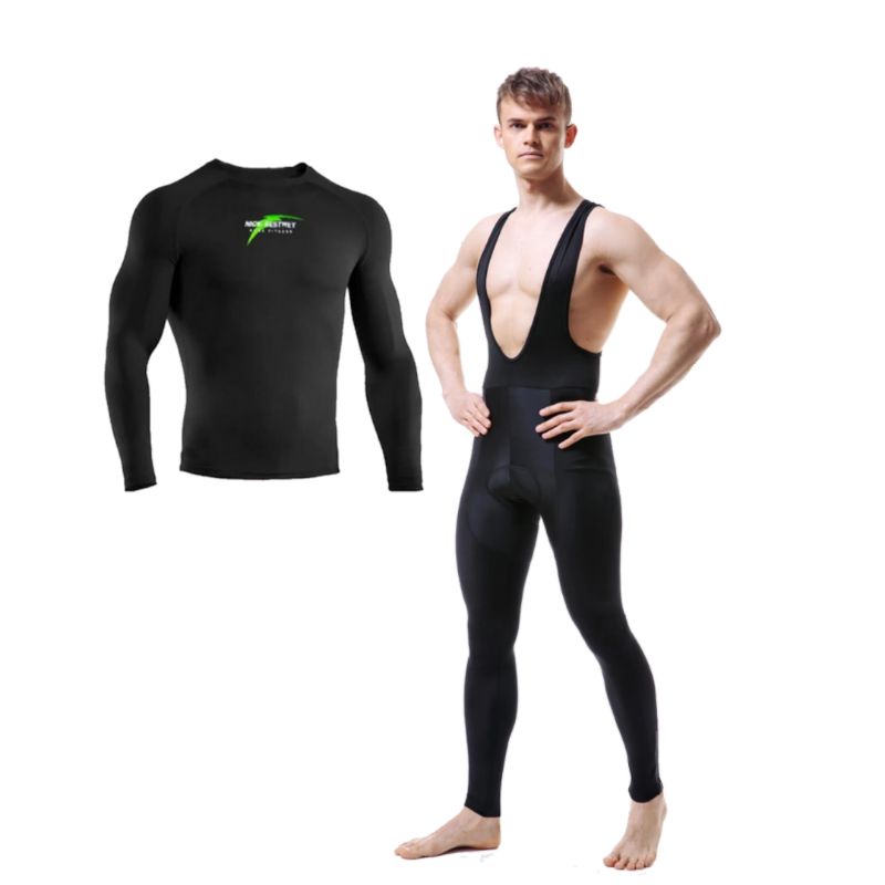 Conjunto Masculino Calça Bretelle E Camisa Ciclismo Bike Mtb Speed Com Forro Multigomos D90