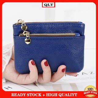 Três Camadas Zíper Bolsa De Moeda Feminina Mini Ultra Fina Cor Sólida Carteira Pequena Curta em Oferta na Shopee