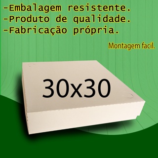 10 Caixas para Salgados, Esfihas e Doces 30x30x6,5 (10 unidades) em Oferta na Shopee