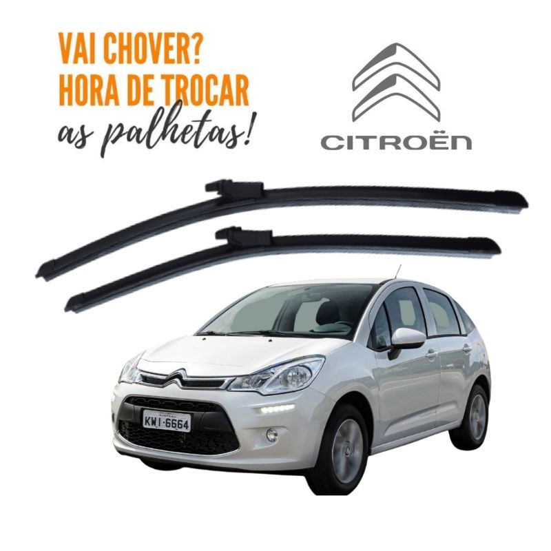 Par Palheta Limpador Parabrisa Dianteiro C3 2013 2014 2015 2016 2017 2018 2019 2020 2021 em Oferta na Shopee