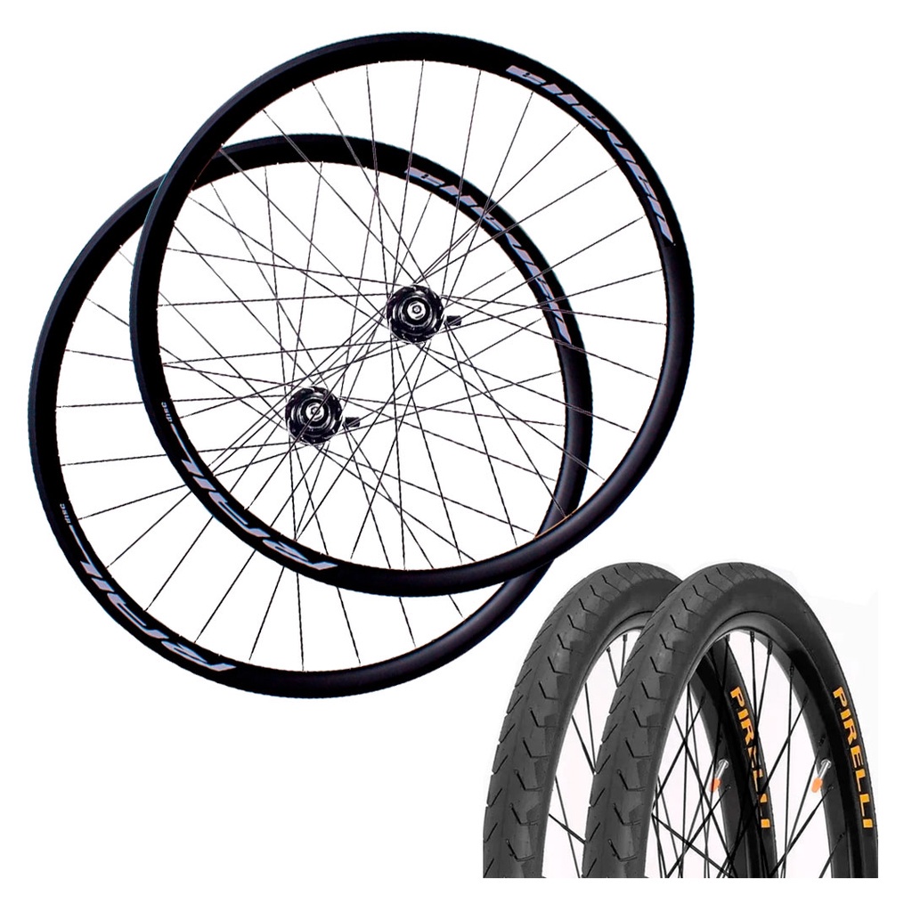 Rodas Aro 29 Rosca + Pneu Pirelli Elleven 36 Furos MTB Par