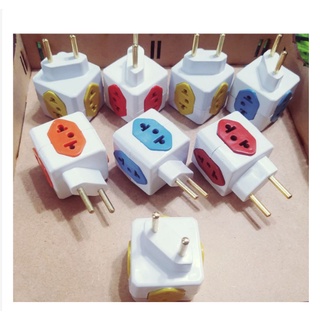 Adaptador Benjamin Cubo 4 Tomadas casa e cozinha Coloridos