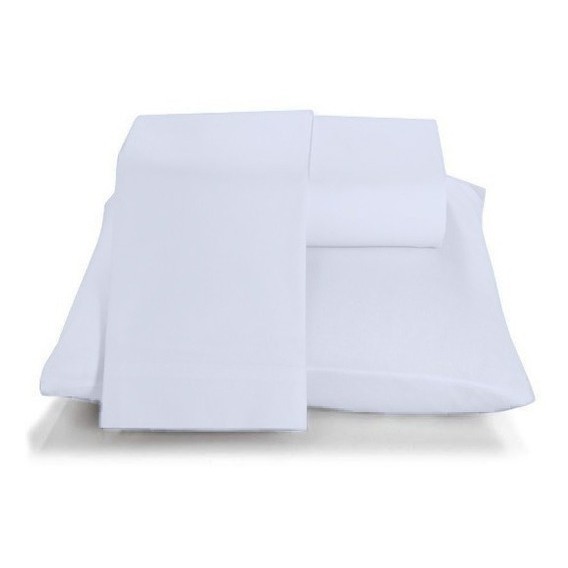 Jogo De Lençol Solteiro 3 Peças  Branco 100%Algodão em Oferta na Shopee