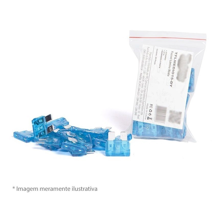 Fusível Lâmina Médio 15A - Pacote Com 20 Peças em Oferta na Shopee
