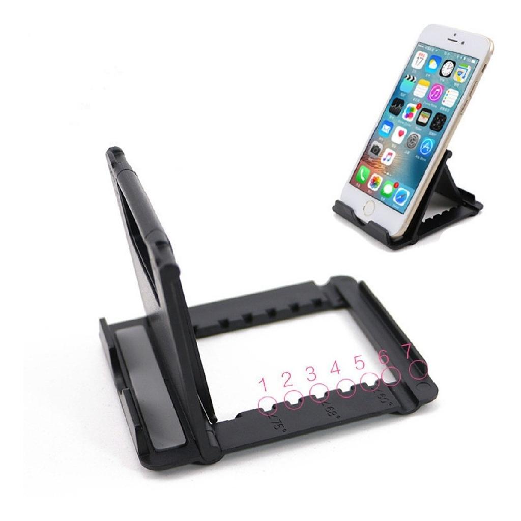 Suporte Articulavel Dobrável Ajustável Universal De Mesa Para Celular Tablet 6 Posiçoes  Amarelo