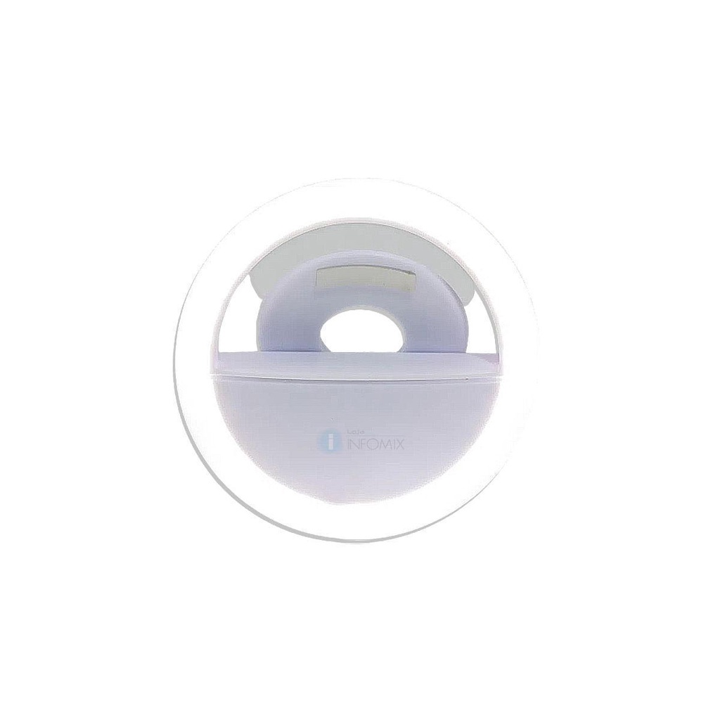 Luz Selfie Ring Light Clipe Anel Led Flash Branco
