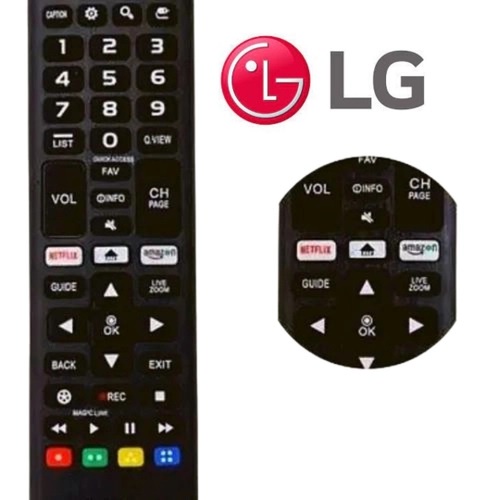 Controle Remoto Compatível LG Universal Led Smart Tv 4k