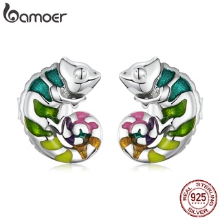1 Par De Brinco De Tarraxa De Prata Bamoer 925 Para Mulheres BSE587