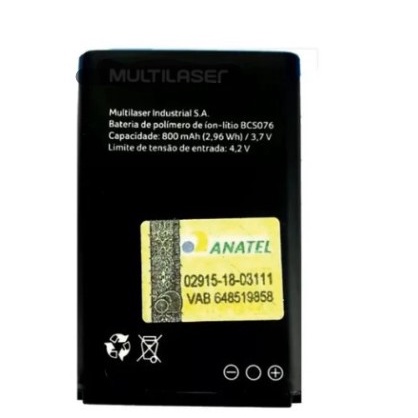 Bateria Compatível  Bcs076 Para Feature Phone Up Play P9076/77 Pr375 800 Mah