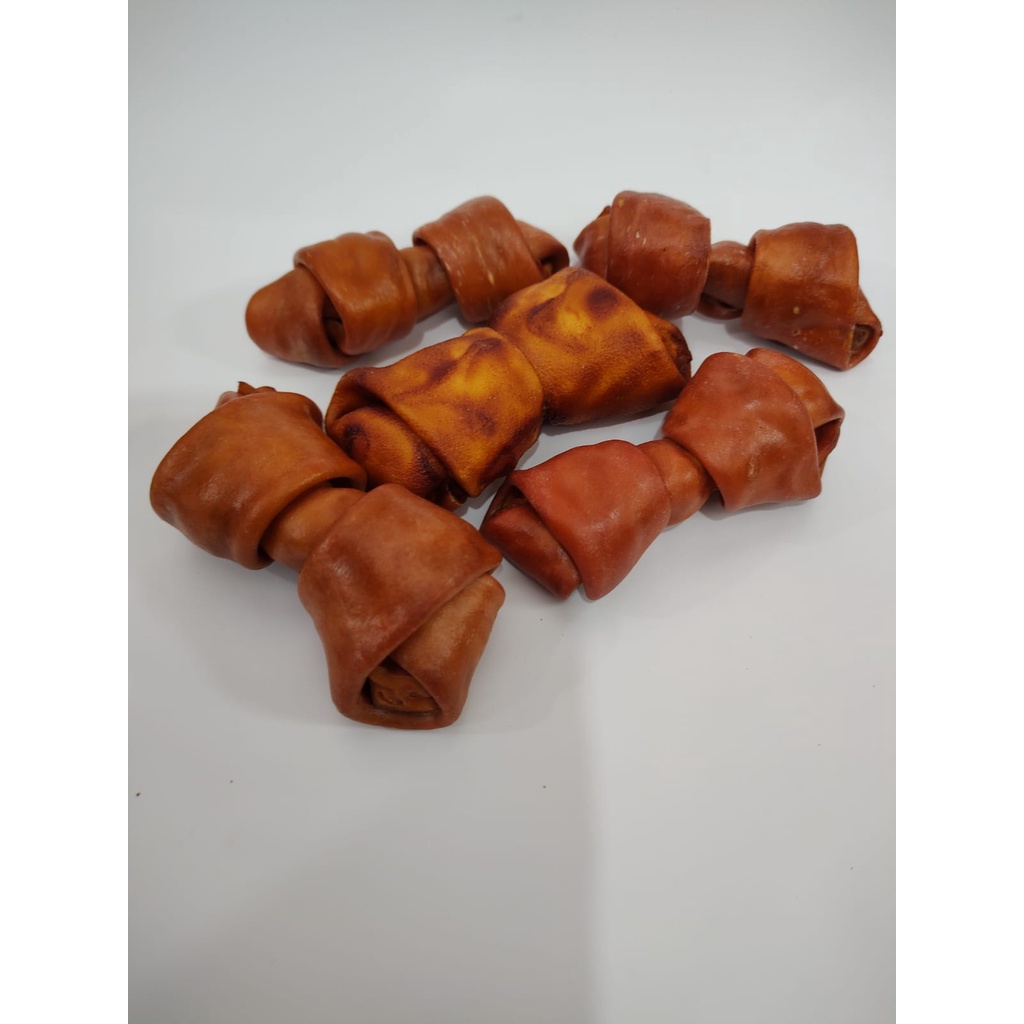 Petisco pet  para cães Osso Nó 3/4 sabor bacon - 5 unidades