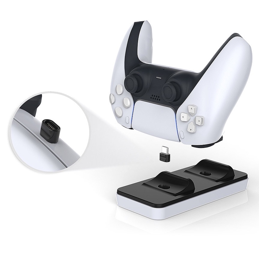 Carregador duplo compatível com controle PlayStation 5
