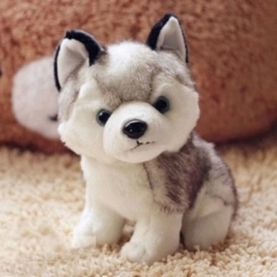 Bicho Filhote Pelucia Husky Siberiano Cachorro Cachorrinho