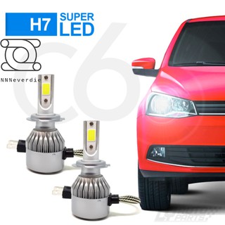 Par Lâmpadas H7 Super Led Top 6000K 7200 Lumens C6
