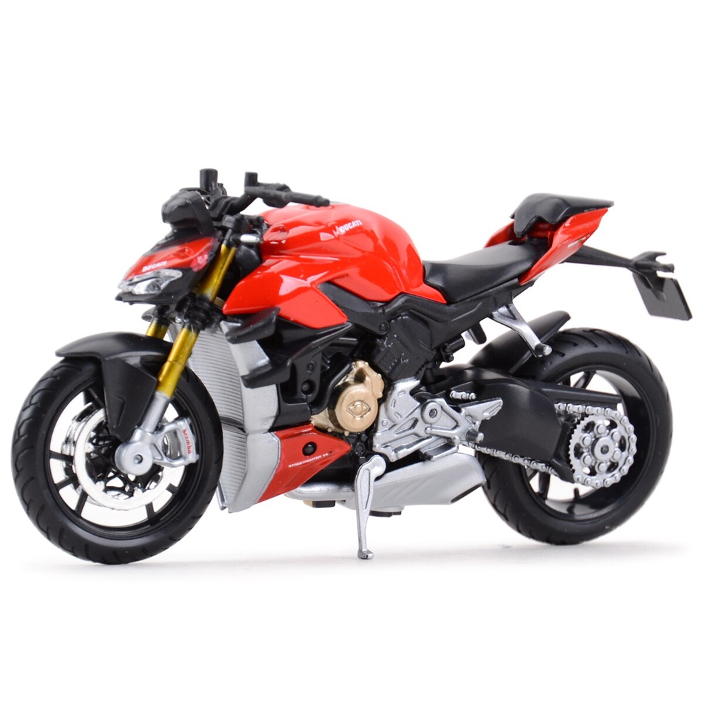 Maisto 1 : 18 Ducati Super Veículos Estática V4 S Static Die Elenco Colecionáveis Hobbies Modelo Da Motocicleta Brinquedos