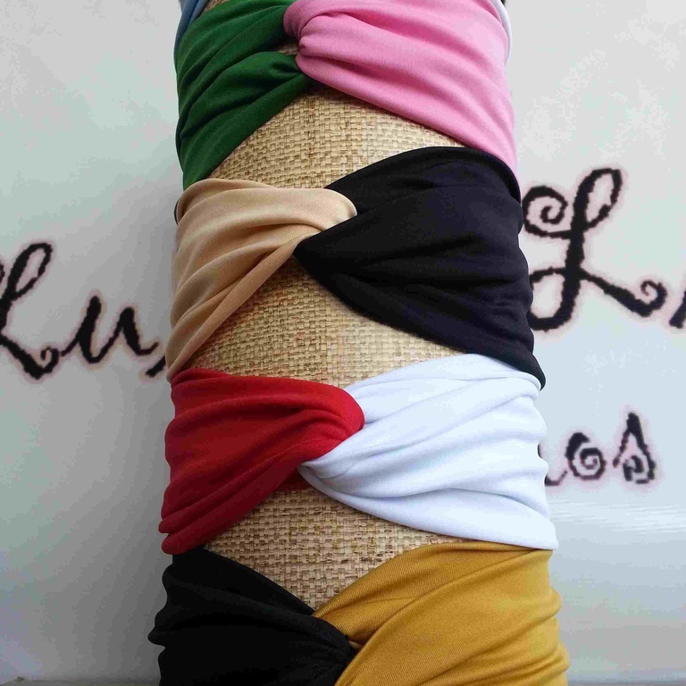 Faixa De Cabelo Turbante Turban Modelo Headband Faixa DUO Tiara ( 1 UNIDADE / KIT 3 UNIDADES )
