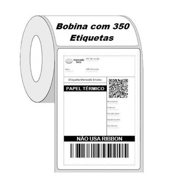 Etiqueta Térmica 100 x150 Serrilhada 350 Folhas Envios