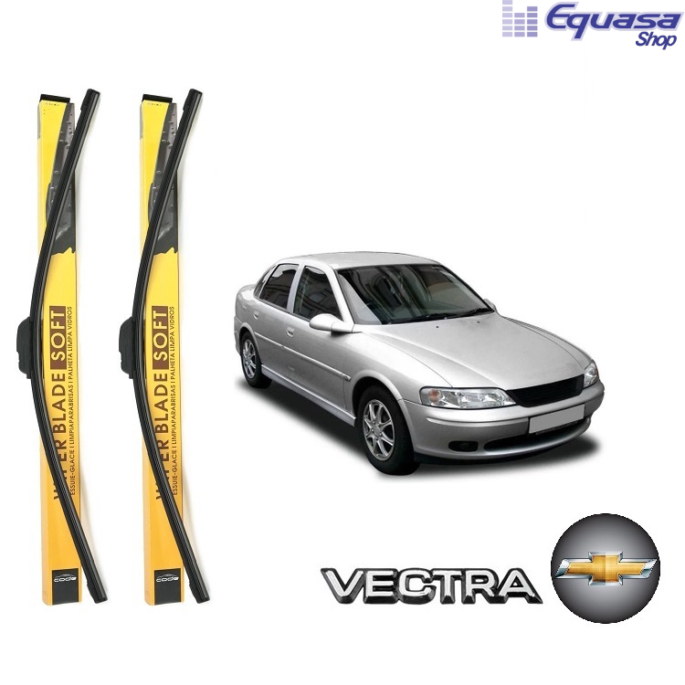 Kit Par 2 Palhetas para Limpador de Parabrisa Dianteiro para Chevrolet GM Vectra 1993 a 2006