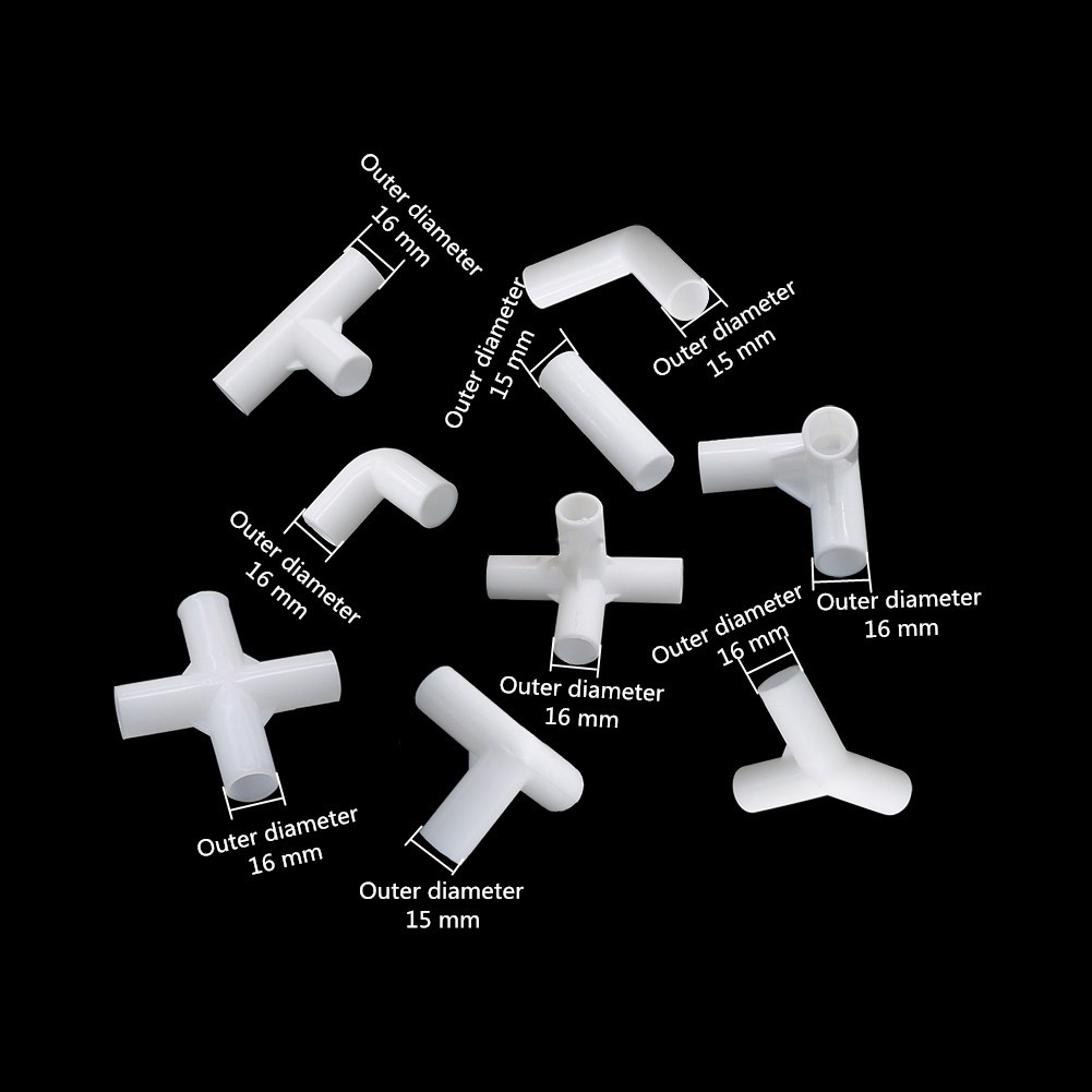 4 Unidades De Cotovelo Reto Interno 12 Mm Conector T De 4 Vias Multiângulo Junta De PVC De 3 — imagem 2 de 2