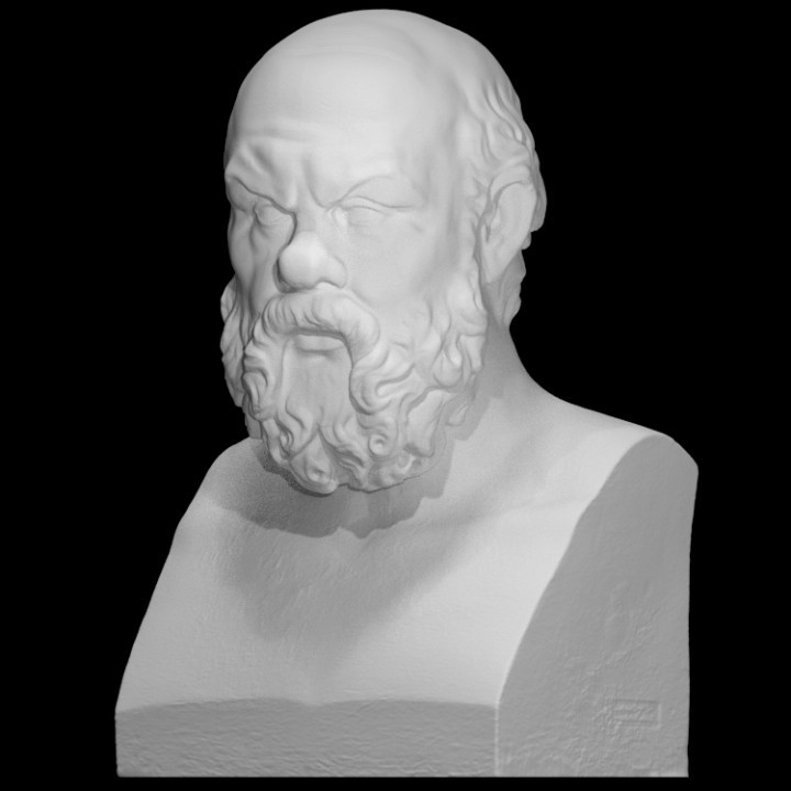 Busto Para Decoração Versão Retrato De Sócrates 13cm de Altura