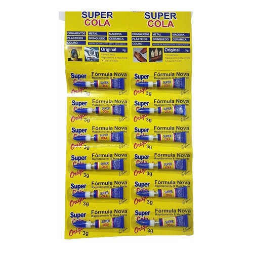 Kit 2 Cartela Super Bond Super Cola Instantânea