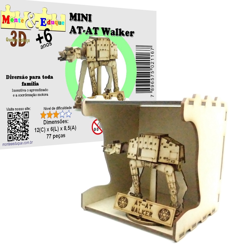 Brinquedo Quebra Cabeça 3D MINI NAVE STAR WARS AT-AT Walker