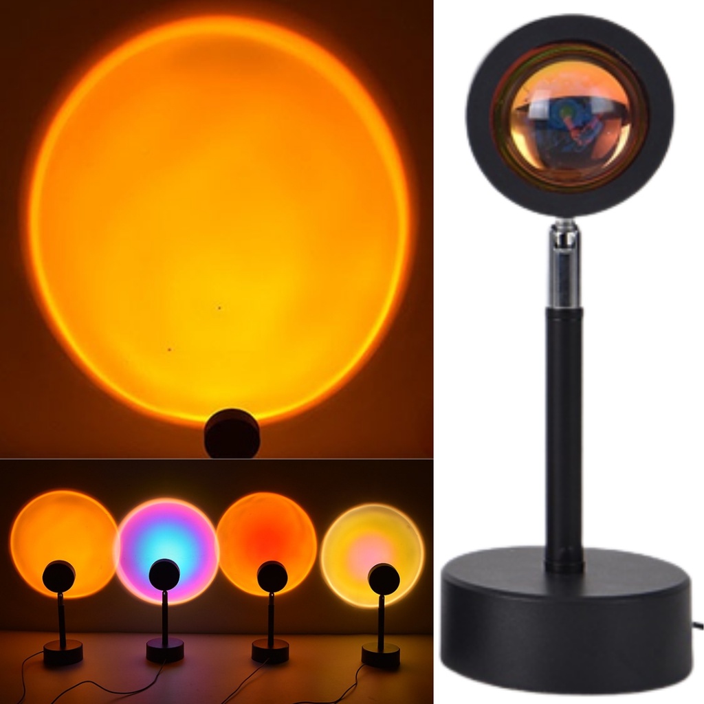 Luminária Led Usb Pôr Do Sol Fotos Luz Noturna Projetor Sunset Lamp