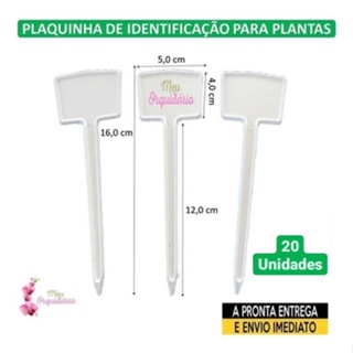 Plaquinha E-16  C.20 Und Identificação Plantas em Oferta na Shopee