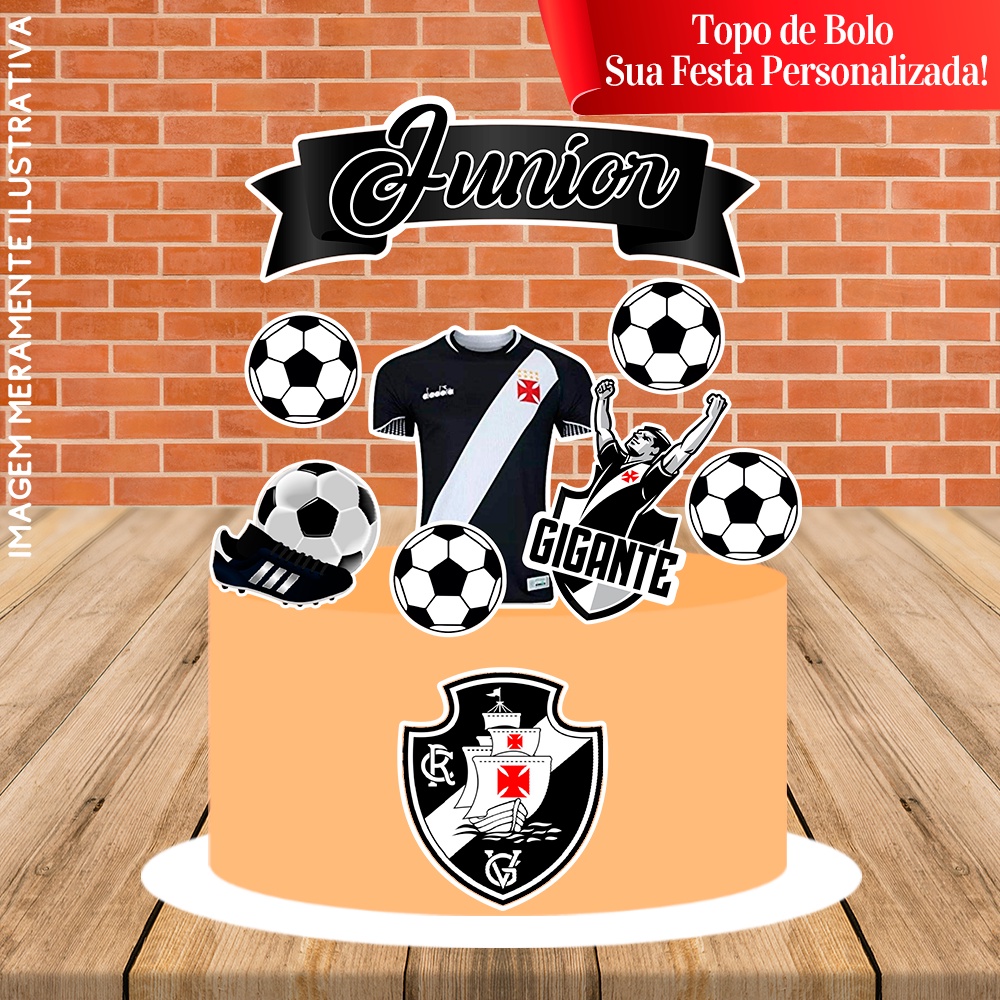 Topper Topo de bolo Personalizado Vasco