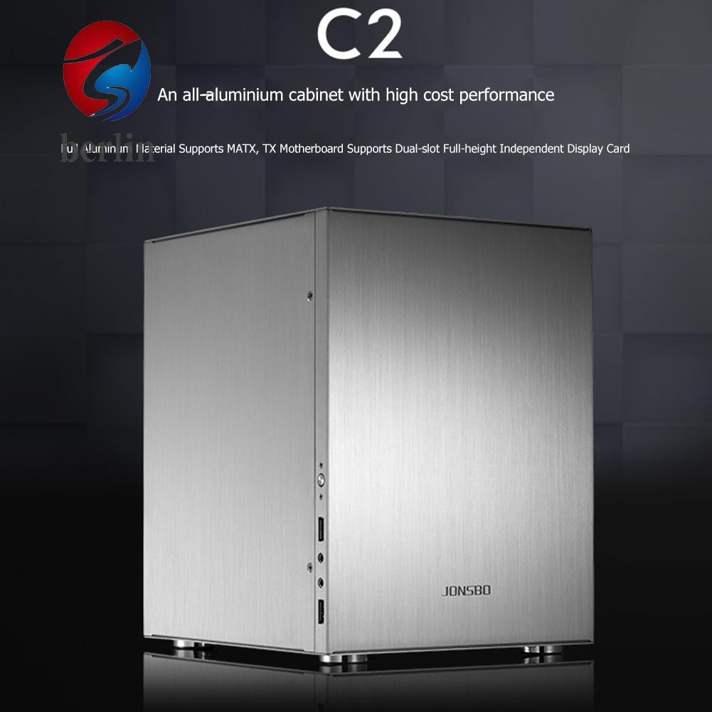 Ready} Jonsbo C2 Aluminum Computer Case Desktop PC Chassis for Mini ITX  microATX | Shopee Brasil